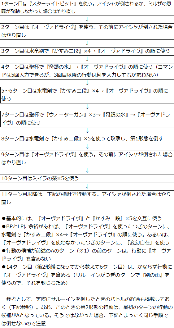 サル―イン　攻略まとめ（バトルの進めかた）